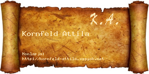 Kornfeld Attila névjegykártya